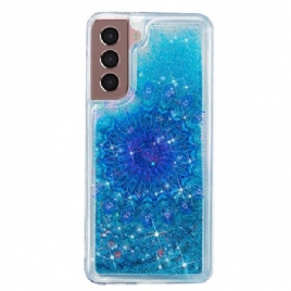 Deksel Samsung Galaxy S24 Plus 5g Flytende Glitter Og Mandala