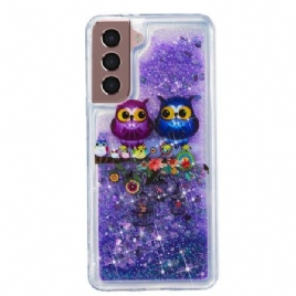 Deksel Samsung Galaxy S24 Plus 5g Mobildeksel To Ugler Flytende Glitter