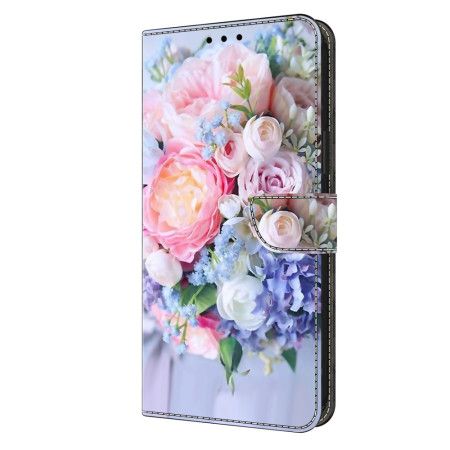 Folio Deksel Samsung Galaxy S24 Plus 5g Fargerike Blomster Beskyttelse Deksel