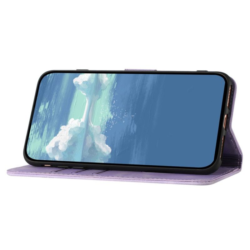 Folio Deksel Samsung Galaxy S24 Plus 5g Retro Stroppdesign Beskyttelse Deksel