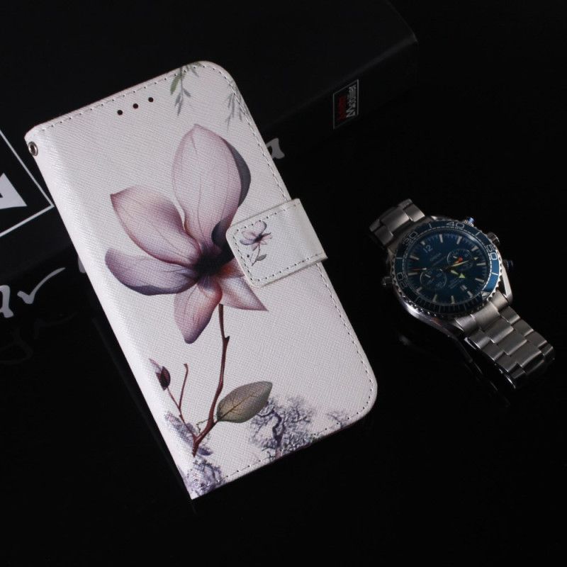 Folio Deksel Samsung Galaxy S24 Plus 5g Rosa Blomst Beskyttelse Deksel