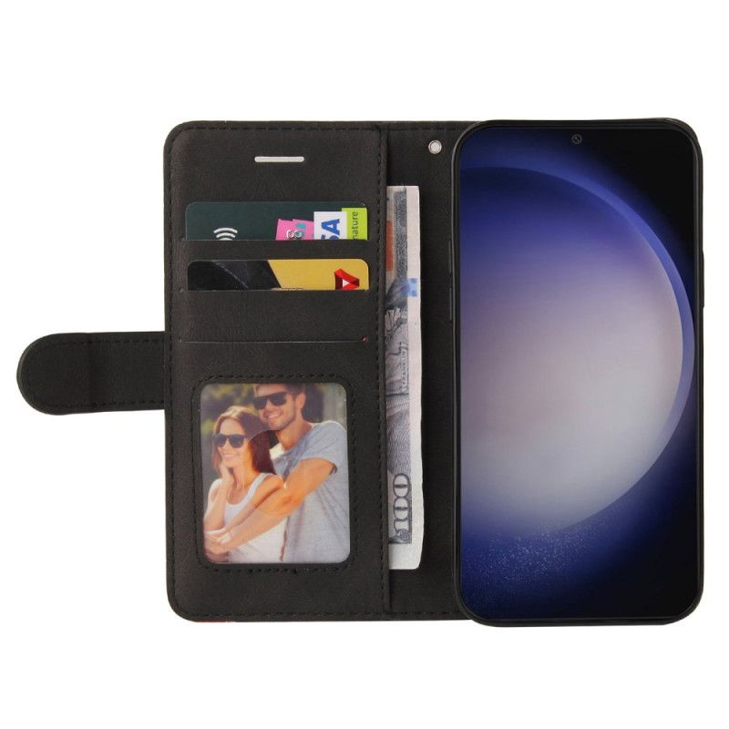 Folio Deksel Samsung Galaxy S24 Plus 5g Tofarget Design Beskyttelse Deksel