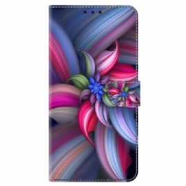 Folio Deksel Til Samsung Galaxy S24 Plus 5g Fargerike Blomster