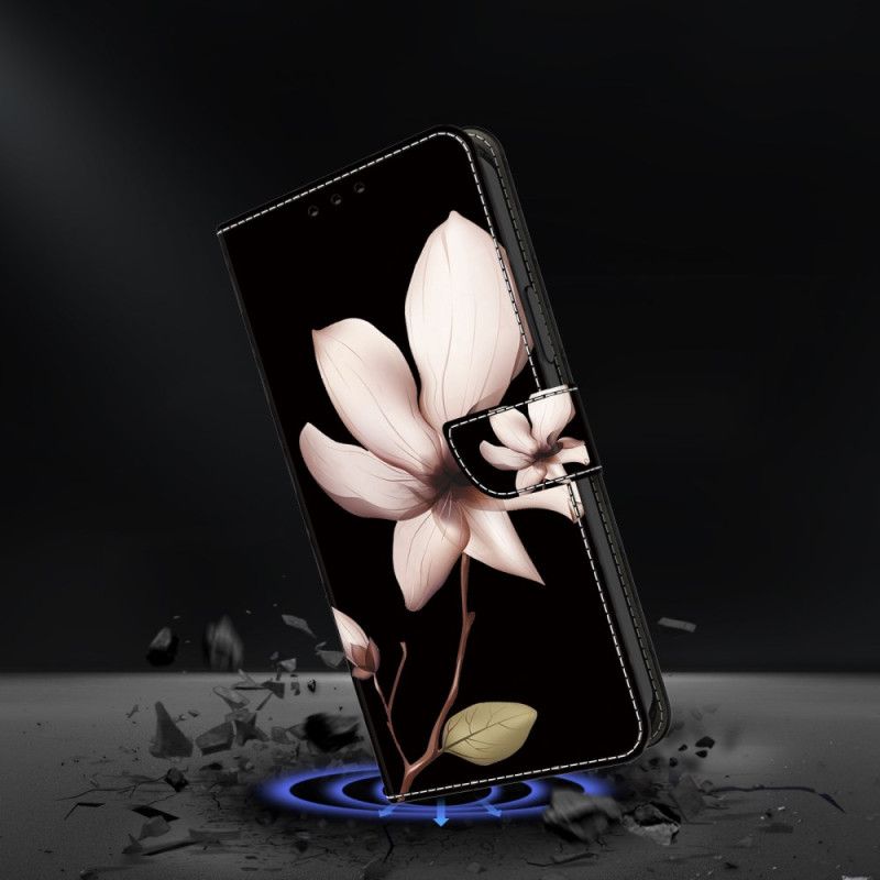 Folio Deksel Til Samsung Galaxy S24 Plus 5g Rosa Blomst