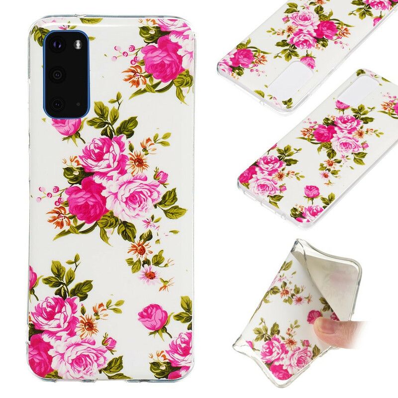 Deksel Til Samsung Galaxy S20 Fluorescerende Liberty-blomster