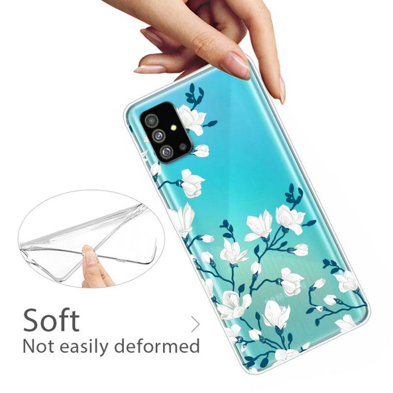 Deksel Til Samsung Galaxy S20 Hvite Blomster