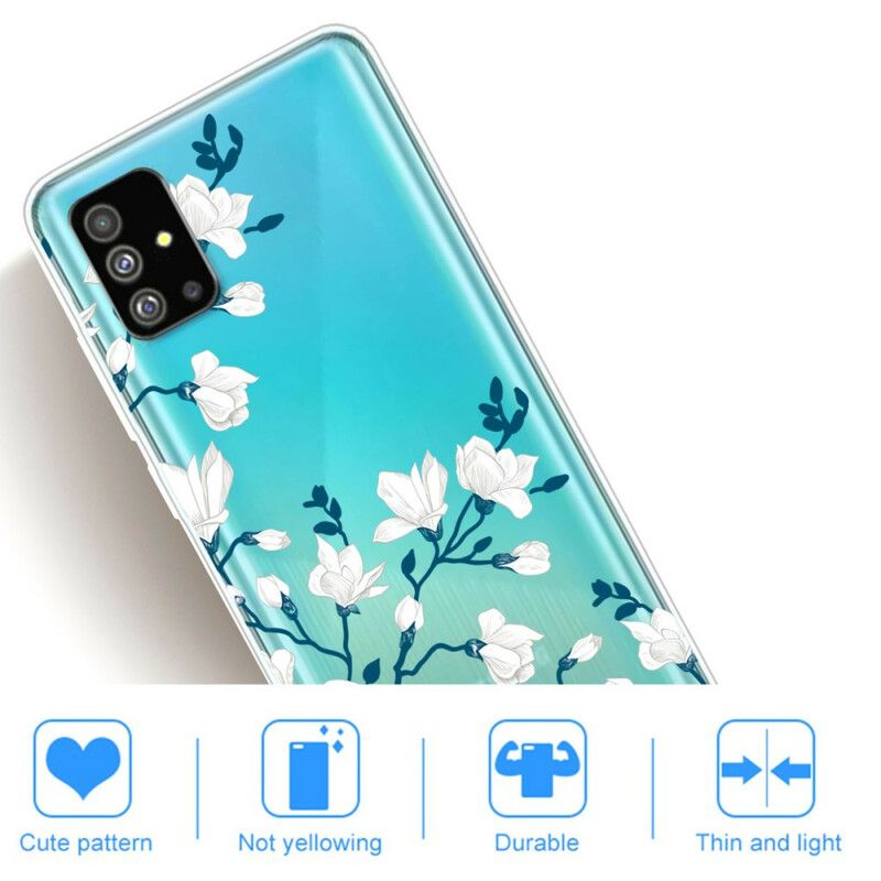 Deksel Til Samsung Galaxy S20 Hvite Blomster