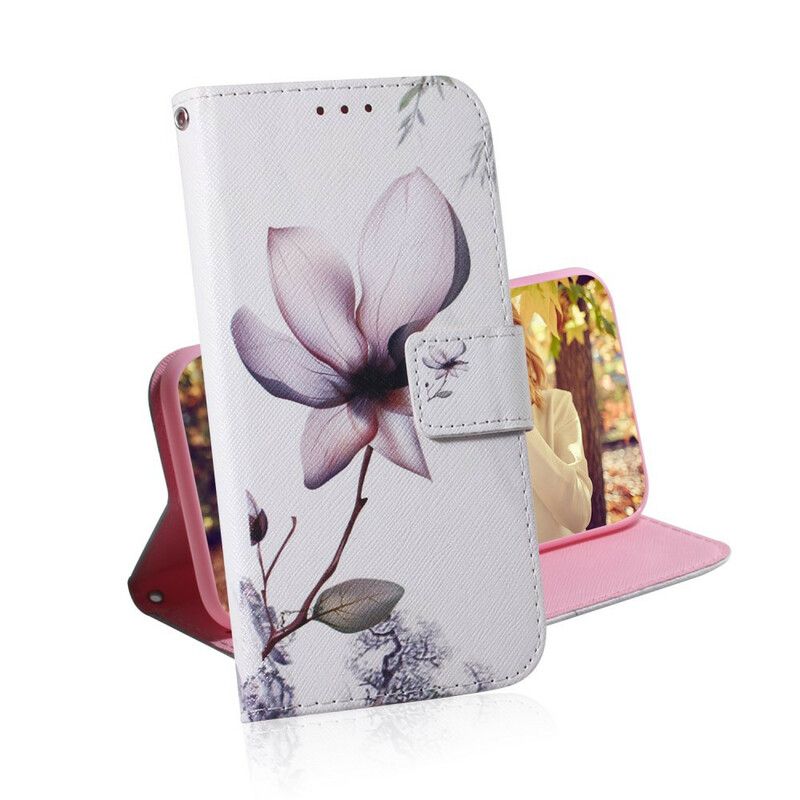 Folio Deksel Til Samsung Galaxy S20 Gammel Roseblomst