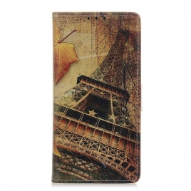 Folio Deksel Til Samsung Galaxy A02s Eiffeltårnet Om Høsten