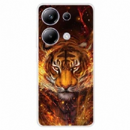 Deksel Til Xiaomi Redmi Note 13 Pro 4g Tiger In Flames