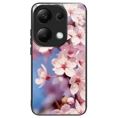 Deksel Xiaomi Redmi Note 13 Pro 4g Ferskenblomster Av Herdet Glass Beskyttelse Deksel