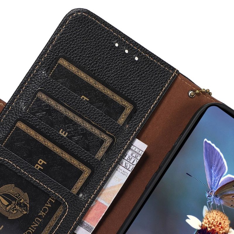 Folio Deksel Til Xiaomi Redmi Note 13 Pro 4g Litchi Leather Rfid-teknologi