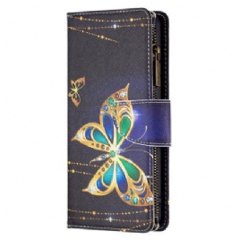 Folio Deksel Xiaomi Redmi Note 13 Pro 4g Strass Sommerfugllommebok Med Stropp