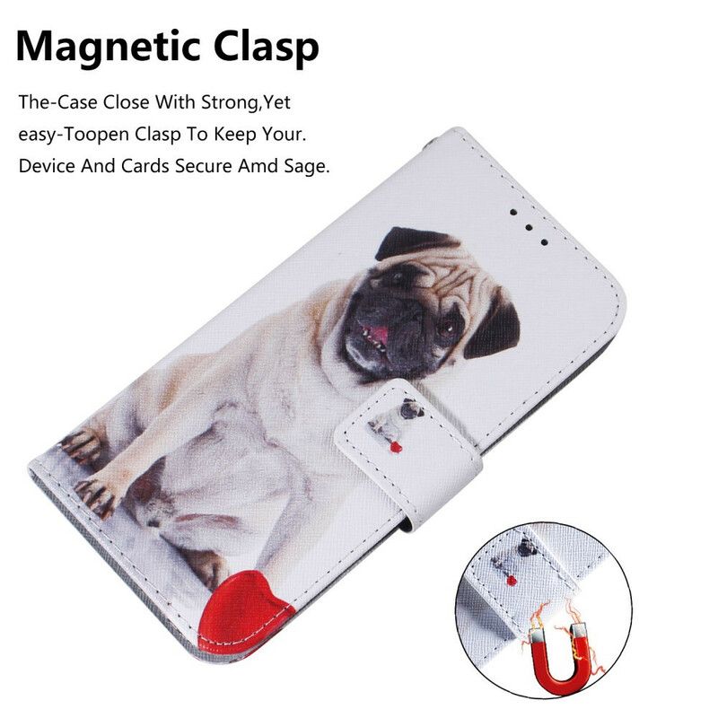 Folio Deksel Til Huawei P Smart Pro / Honor 9X Pro Pug Dog