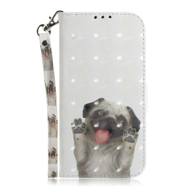 Folio Deksel Til Sony Xperia L4 Med Kjede Love My Dog Strap