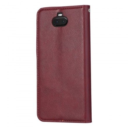 Beskyttelse Deksel Til Sony Xperia 10 Folio Deksel Faux Leather Card Holder