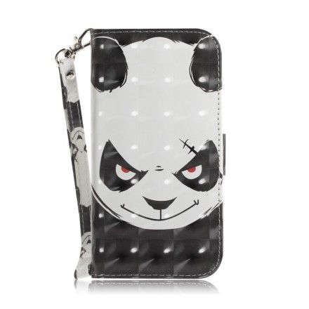 Folio Deksel Til Sony Xperia 10 Med Kjede Angry Panda Med Stropp