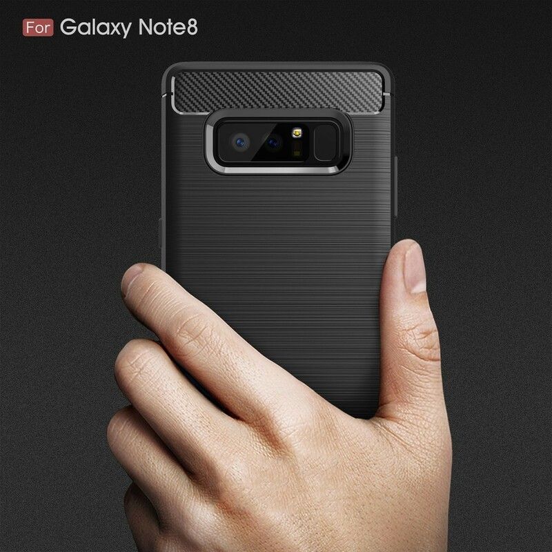 Deksel Til Samsung Galaxy Note 8 Børstet Karbonfiber