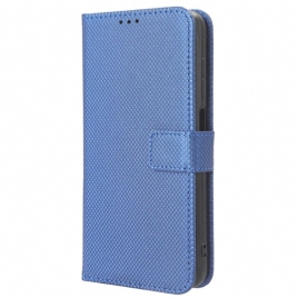 Folio Deksel Oppo Reno 11 5g Diamond Texture Strap Beskyttelse Deksel