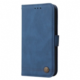 Folio Deksel Oppo Reno 11 5g Rivet Suede Effekt Beskyttelse Deksel