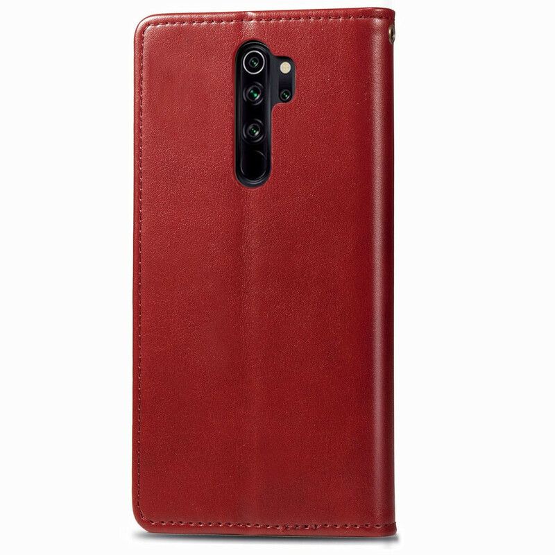 Folio Deksel Til Xiaomi Redmi Note 8 Pro Imitert Skinn Og Vintage Lås