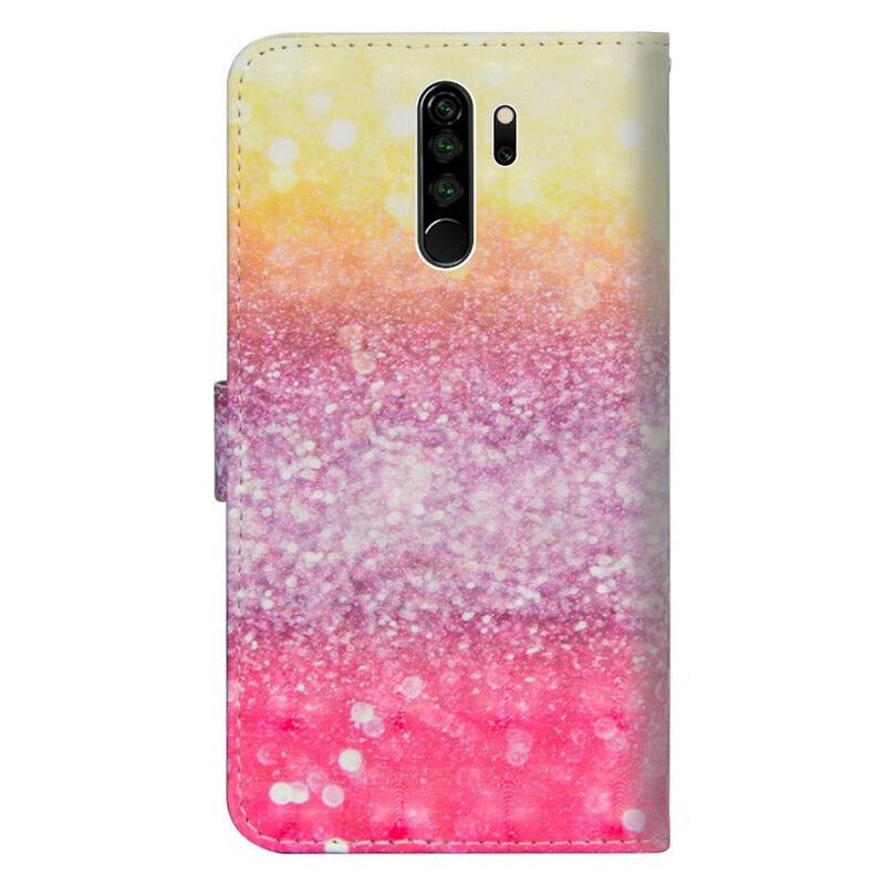 Folio Deksel Til Xiaomi Redmi Note 8 Pro Magenta Glittergradient