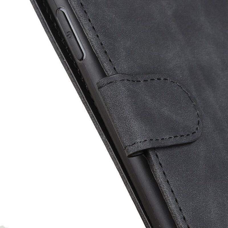 Folio Deksel Til Xiaomi Redmi Note 8 Pro Matt Vintage Skinneffekt Khazneh