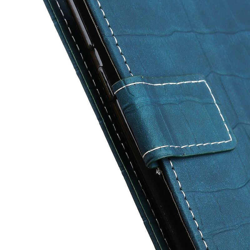 Folio Deksel Til Xiaomi Redmi Note 8 Pro Vintage Krokodilleskinnstil