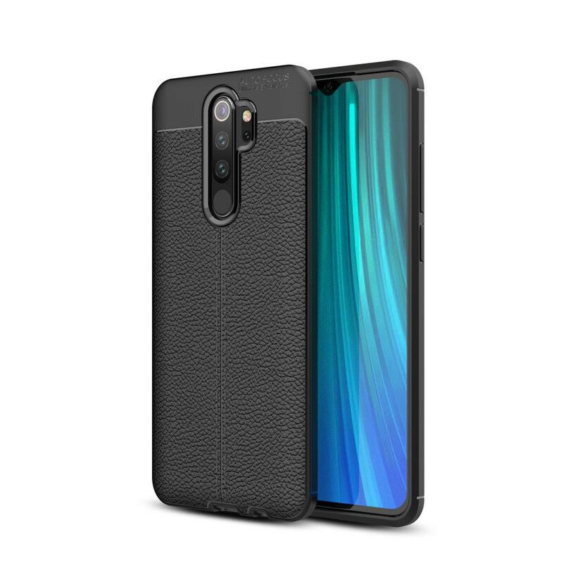 Mobildeksel Til Xiaomi Redmi Note 8 Pro Dobbel Linje Litchi Leather Effect