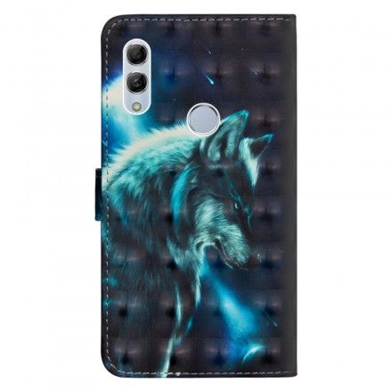 Folio Deksel Til Huawei P Smart 2019 / Honor 10 Lite Majestic Wolf