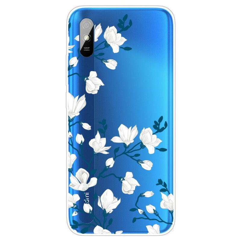 Deksel Til Xiaomi Redmi 9A Hvite Blomster