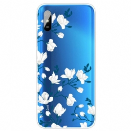 Deksel Til Xiaomi Redmi 9A Hvite Blomster