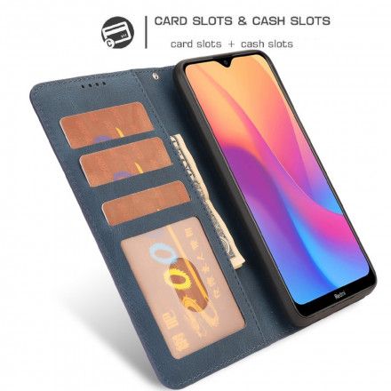 Folio Deksel Til Xiaomi Redmi 9A Matt Overflate Skinneffekt