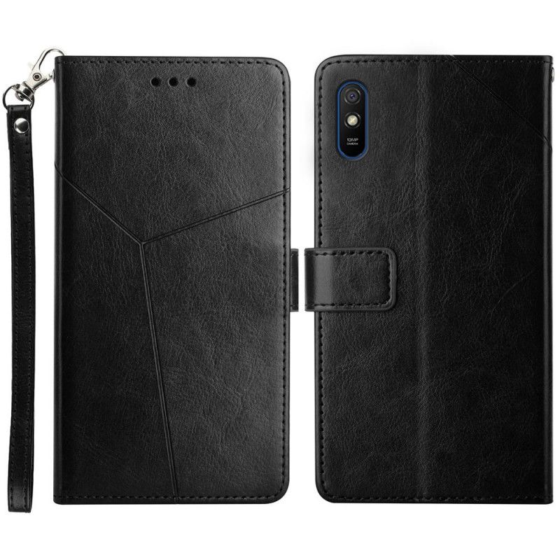 Folio Deksel Til Xiaomi Redmi 9A Y Design Geo Leather Style