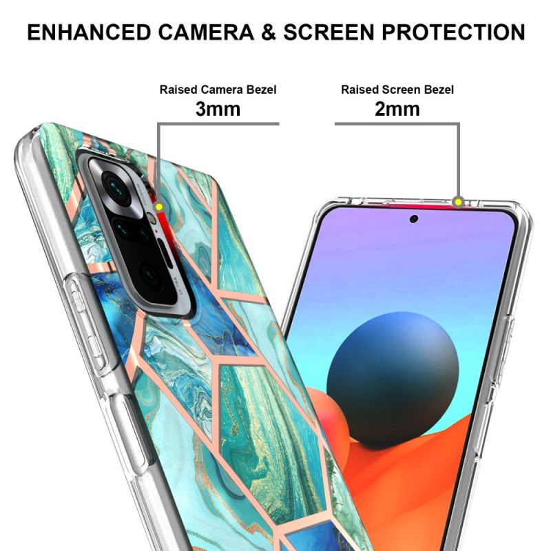 Deksel Til Xiaomi Redmi Note 10 Pro Intens Geometri Marmor