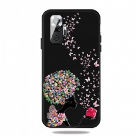 Deksel Til Xiaomi Redmi Note 10 Pro Kvinne Med Blomsterhode