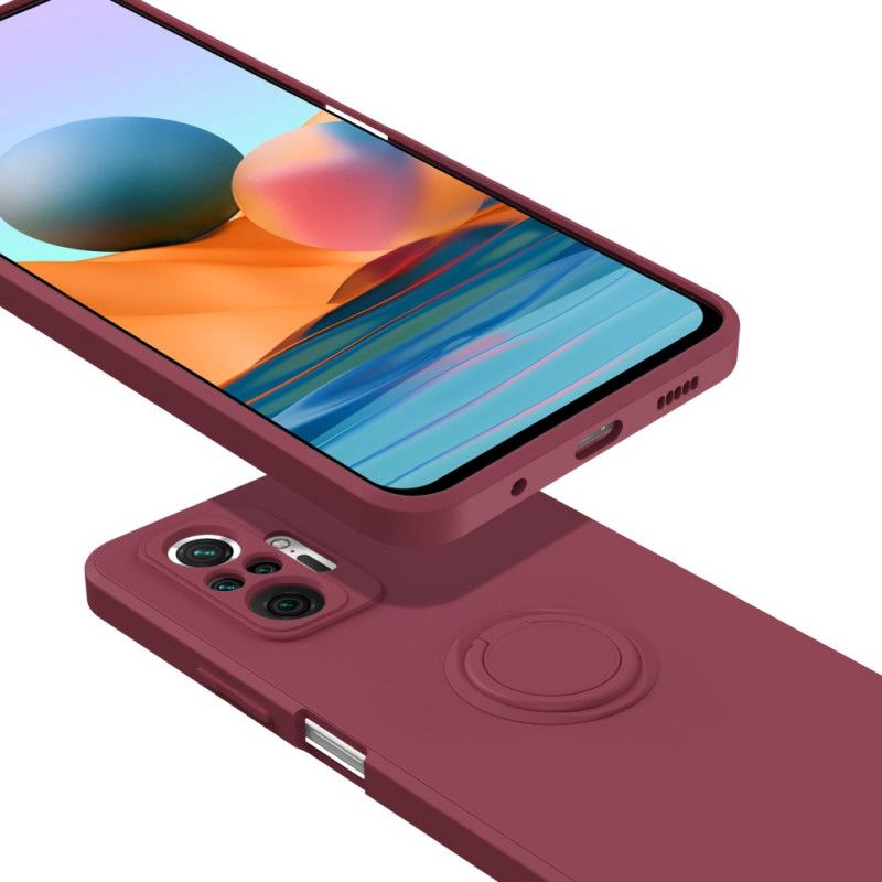 Deksel Til Xiaomi Redmi Note 10 Pro Ring Og Snor I Flytende Silikon