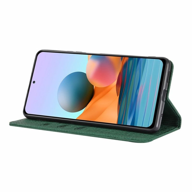 Folio Deksel Til Xiaomi Redmi Note 10 Pro Med Kjede Vevd Lærrem