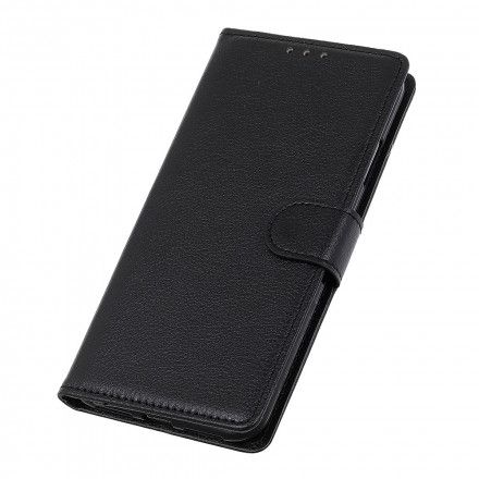 Folio Deksel Til Xiaomi Redmi Note 10 Pro Premium Litchi Leather Effect