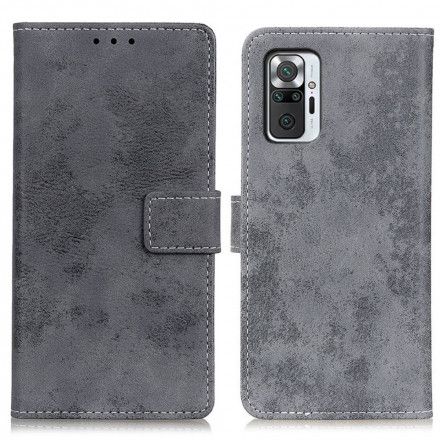 Folio Deksel Til Xiaomi Redmi Note 10 Pro Vintage Skinneffekt