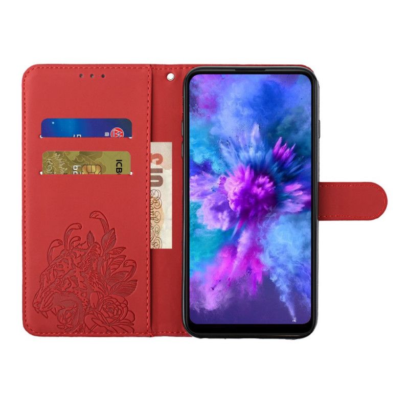 Lærdeksel Til Xiaomi Redmi Note 10 Pro Med Kjede Barokk Strappy Tiger