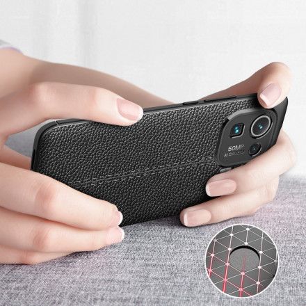 Deksel Til Xiaomi Mi 11 Pro Dobbellinje Litchi-skinneffekt