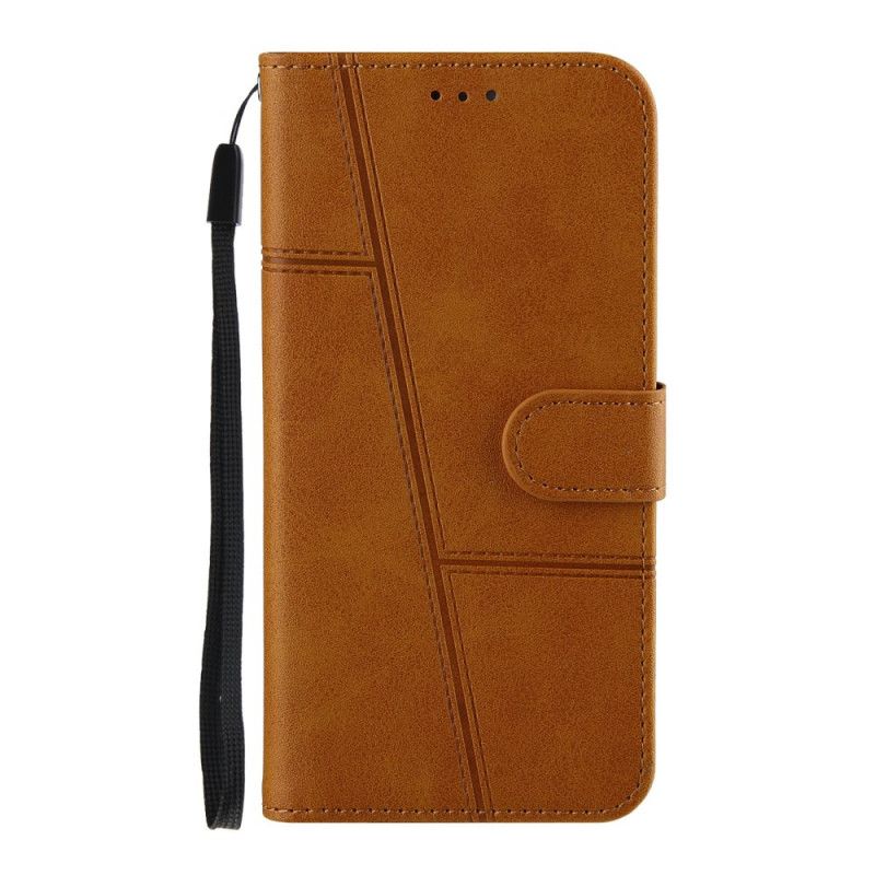 Folio Deksel Til Xiaomi Mi 11 Pro Med Kjede Geometrisk Strappy Leather Style