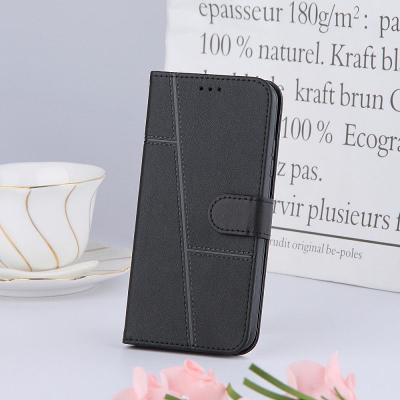 Folio Deksel Til Xiaomi Mi 11 Pro Med Kjede Geometrisk Strappy Leather Style