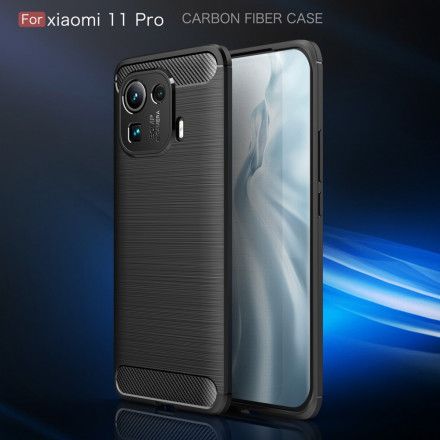 Mobildeksel Til Xiaomi Mi 11 Pro Børstet Karbonfiber