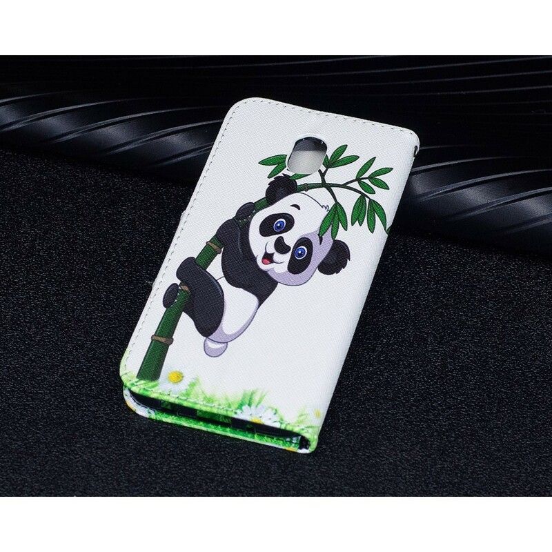Folio Deksel Til Samsung Galaxy J5 2017 Panda På Bambus