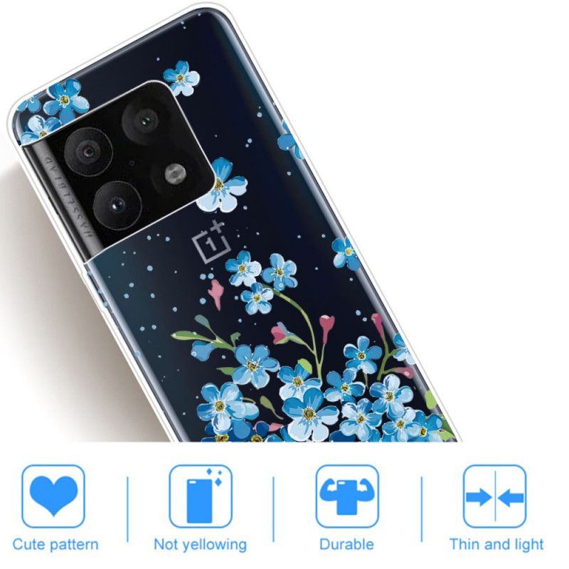 Deksel Til OnePlus 10 Pro 5G Blå Blomster