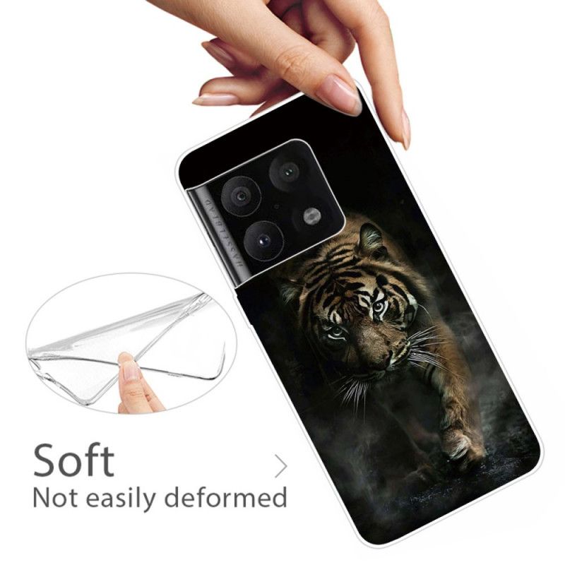 Deksel Til OnePlus 10 Pro 5G Fleksibel Tiger I Tåke