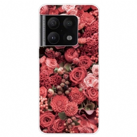 Deksel Til OnePlus 10 Pro 5G Rosa Blomster