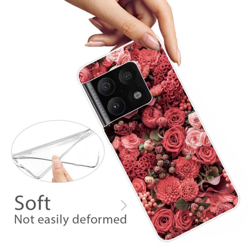 Deksel Til OnePlus 10 Pro 5G Rosa Blomster